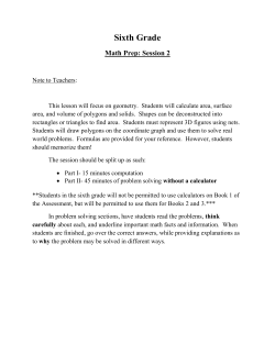 Sixth Grade Math Prep: Session 2