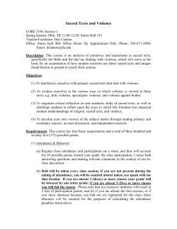 Sacred Texts and Violence