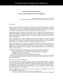 Private wealth structuring in Spain: income, wealth