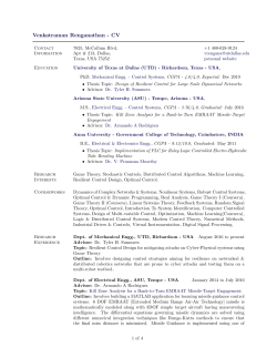 My Curriculum Vitae - The University of Texas at Dallas