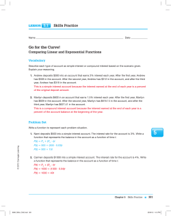 Comparing Linear and Exponential Functions