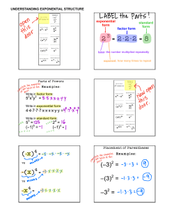 exponential form factor form standard form