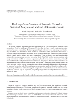 The Large-Scale Structure of Semantic Networks: Statistical