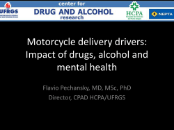 Motorcycle delivery drivers Impact of drugs, alcohol and mental health