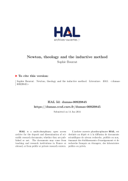 Newton, theology and the inductive method - Dumas