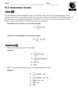 10.2 Temperature Scales - Mater Academy Lakes High School