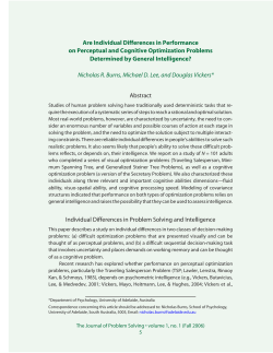 Are Individual Differences in Performance on Perceptual and