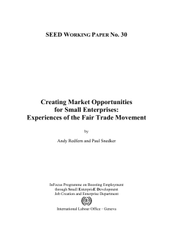 Creating Market Opportunities for Small Enterprises: Experiences of