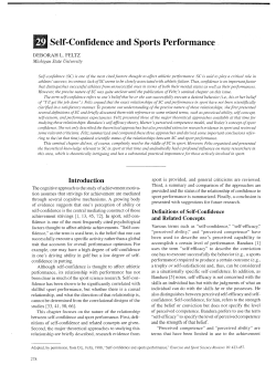 Self`-Confidence and Sports Performance