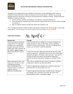 NAVIGATING PERFORMANCE FEEDBACK CONVERSATIONS