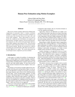 Human Pose Estimation using Motion Exemplars