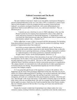 Political Correctness and The Revolt Of The Primitive