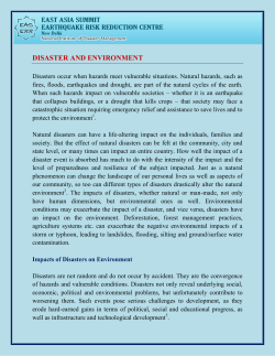 disaster and environment
