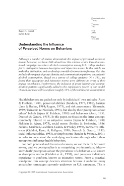 Understanding the Influence of Perceived Norms on Behaviors