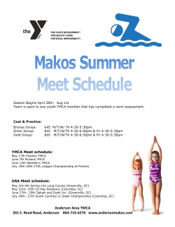 Anderson Area YMCA 201 E. Reed Road, Anderson 864-716