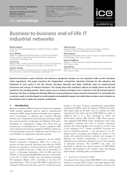 Business-to-business end-of-life IT industrial networks