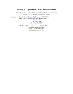 Recovery of CO2 from Flue Gases: Commercial Trends
