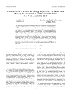 Accomplishment in Science, Technology, Engineering, and