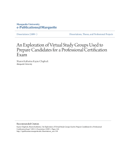An Exploration of Virtual Study Groups Used to Prepare Candidates