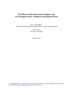 The Effects of the Interstate Commerce Act on Transport Costs