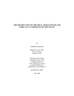 the destruction of the ideal: romanticism and g&eacute;ricault`s portraits of