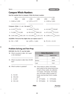 Compare Whole Numbers