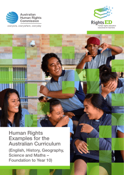 "Human Rights Examples for the Australian Curriculum"