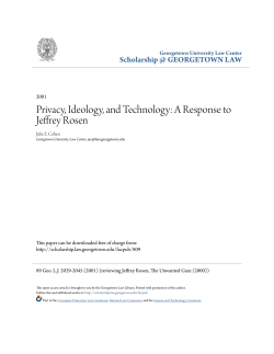 Privacy, Ideology, and Technology: A Response to Jeffrey Rosen