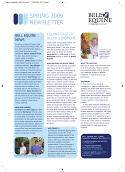 Spring Newsletter 2009 - Bell Equine Veterinary Clinic