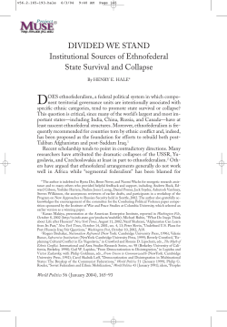 Divided we stand: Institutional sources of ethnofederal state survival