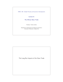 Lecture 6: The African Slave Trade, Slide 0