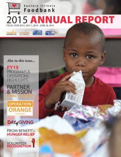 2015 annual report - Eastern Illinois Foodbank