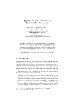 Aggregation and Correlation of Intrusion