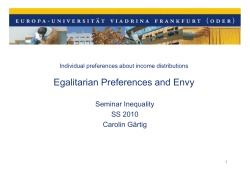 100506 Egalitarian Preferences and Envy