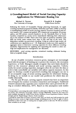 A Crowding-based Model of Social Carrying Capacity