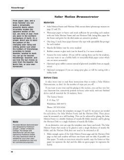 Solar Motion Demonstrator