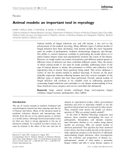 Animal models: an important tool in mycology