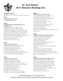 2017-18 Summer Reading List