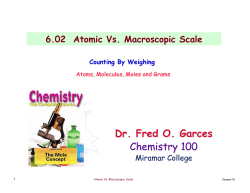 Molar Mass and the Mole