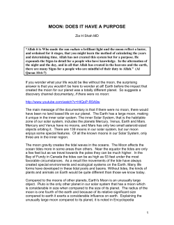 Moon -- Does it have a purpose