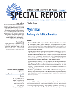 Myanmar - United States Institute of Peace