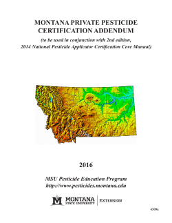Montana Private Certification Addendum