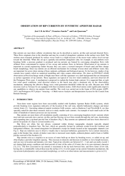 observation of rip currents by synthetic aperture