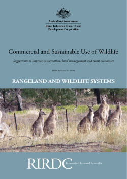 Commercial and Sustainable Use of Wildlife