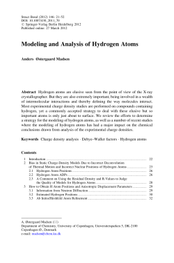 Modeling and Analysis of Hydrogen Atoms