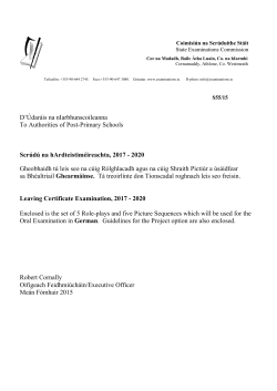 D`&Uacute;dar&aacute;is na nIarbhunscoileanna To Authorities of