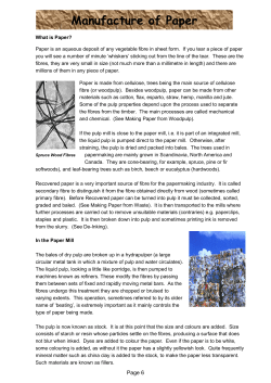 Manufacture of Paper - Confederation of Paper Industries