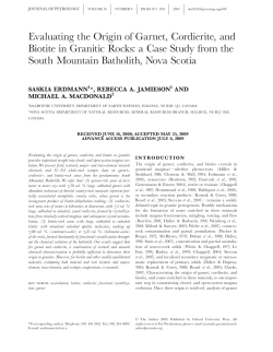 Evaluating the Origin of Garnet, Cordierite, and