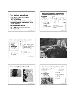 Projectile Equations