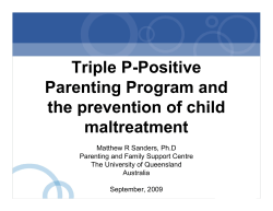 Principles of Positive Parenting